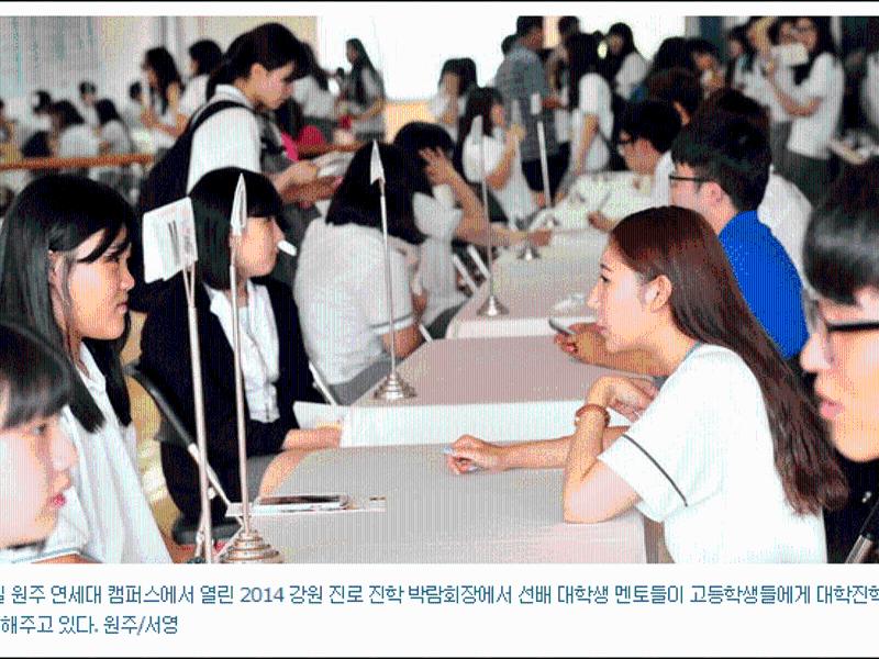 2014 강원진로박람회, 사생 멘토단 봉사